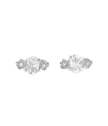 Crystal Flower Studs Silver