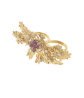 Padi Amethyst Double Ring Gold Dip