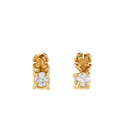 Lake Flower Crystal Studs Gold Dip