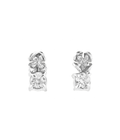Lake Flower Crystal Studs Silver