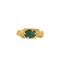 Classic Malachite Small Brooch Gold Dip