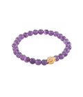 New Amethyst Energy Stone Bracelet Gold Dip
