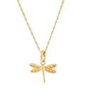 Flying Dragonfly Pendant Gold Dip