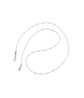 Signature M Bead Necklace Silver