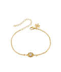 Vintage Square Crystal Bracelet Gold Dip