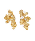 Bunga Pearl Studs Gold Dip