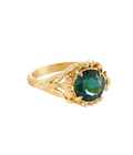 The Green Whisper Green Quartz Ring Gold Dip