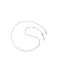 Signature S Twisted Curb Necklace Silver