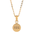 Engraved Alpha Pendant Small Gold Dip