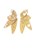 Kupu - Kupu Pearl Studs Gold Dip