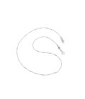 Signature S Bead Necklace Silver