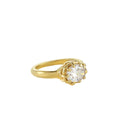 PUTRI Anyaman Oval Crystal Ring Gold Dip