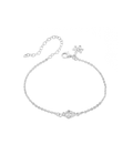 Crystal Flower Bracelet Silver