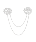 Dream Lace Double Brooch White