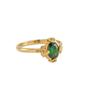 Ratu Green Crystal Ring Gold Dip