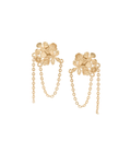 Puspanjali Studs with Chain Dangle Gold Dip