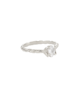 Vasya White Crystal Ring Silver