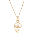 Topeng Crystal Pendant Gold Dip