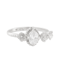 Forgotten Garden Ring White Stone Silver