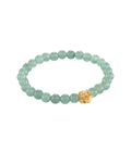 New Green Aventurine Energy Stone Bracelet Gold Dip