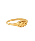 Dream Lace Oval With Bun Ring Gold Dip
