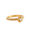 Vintage Tali Air Solitaire Ring Gold Dip