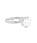 Moon Cycle Pearl Ring Silver