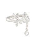 Dream Garden Leaf with Dangle Ring Silver