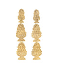 Canang Gebogan Long Cascade Earrings Gold Dip