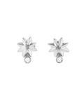 Twinkle Star Crystal Studs Silver