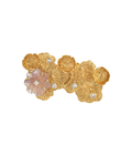 Lotus Pond Amethyst Brooch Gold Dip