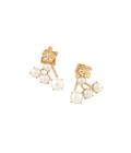 Flora Nirwana Triple Pearls Earjacket Gold Dip