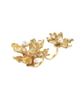 Bunga Pearl Double Ring Gold Dip