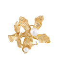 Bunga Pearl Brooch Gold Dip