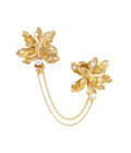 Bunga Pearl Double Brooch Gold Dip