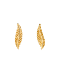 Mini Leaf Studs Gold Dip
