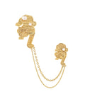 Macan Pearl Double Brooch Gold Dip