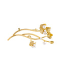 Bunga Tangkai Pearl Brooch Gold Dip