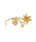 Bunga Sulur Pearl Brooch Gold Dip
