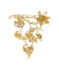 Bunga Lotus Pearl Large Brooch Gold Dip