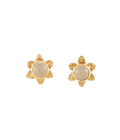 Lotus Aqua Calcy Studs Gold Dip