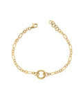New Figaro Chain Bracelet Gold Dip