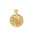 Round Flower Charm Gold Dip