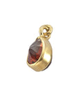 January Birthstone (Red Garnet) Charm Gold Dip
