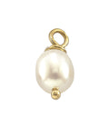 June Birthstone (Pearl) Charm Gold Dip