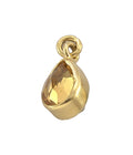 November Birthstone (Citrine) Charm Gold Dip