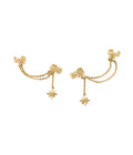 Pendar Earcuff With Chain Gold Dip
