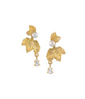 Moon Flower Dangle Earjacket Gold Dip