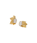 Moon Flower Small Studs Gold Dip