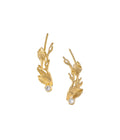 Moon Flower Earclimber Gold Dip